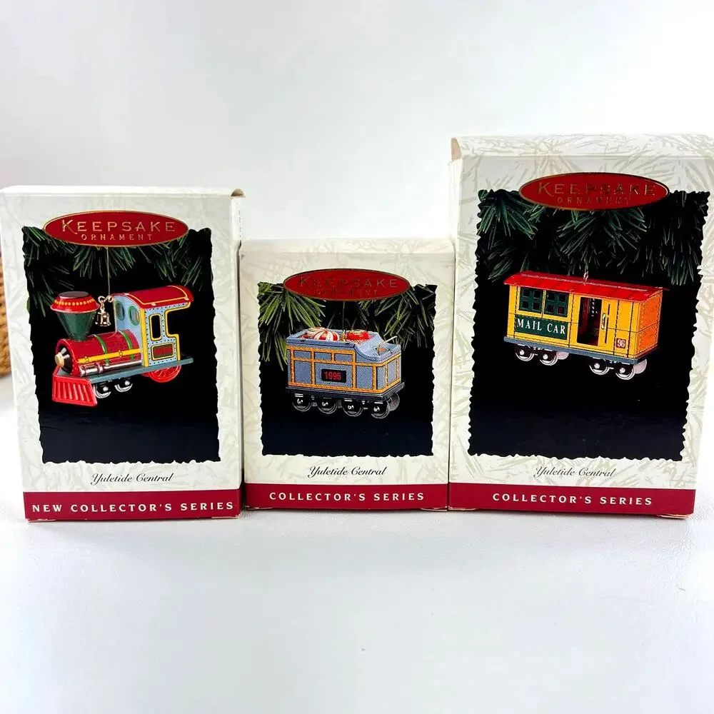 Hallmark Keepsake Ornaments Yuletide Central Collectors Series 1,2,3